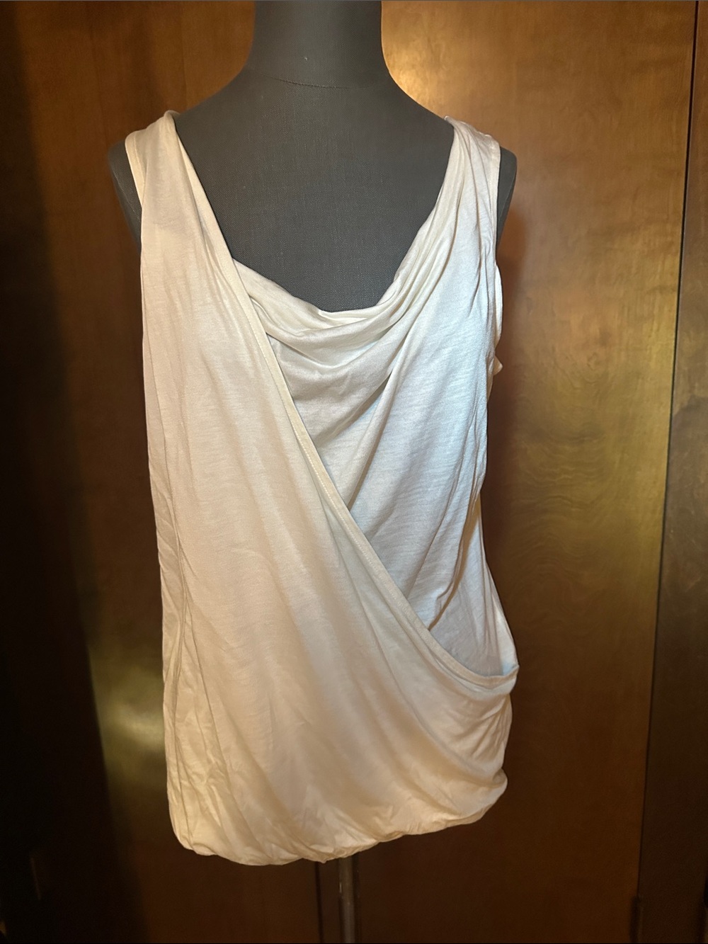 NWT Banana Republic Draped Cowl Neck Sleeveless Top - Cream